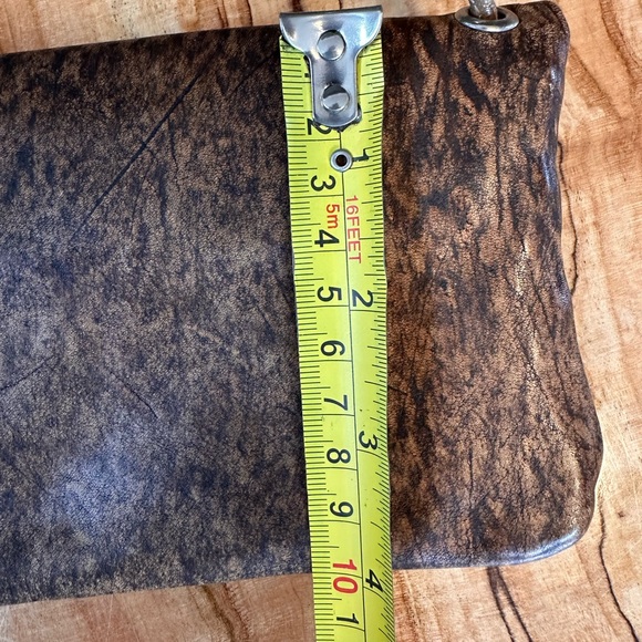 MacClay Leather Distressed Brown Crossbody Bag Handmade Sm 4x6 Marbled Rustic - Picture 5 of 15